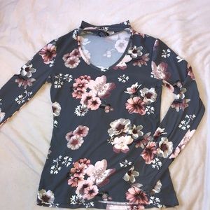 long sleeve floral shirt